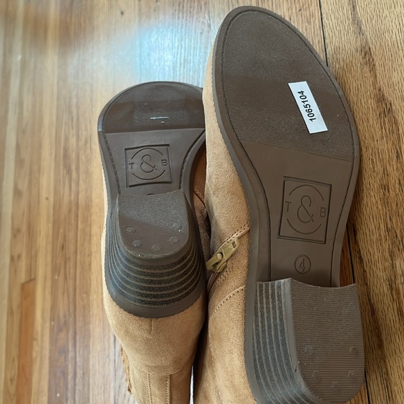 New Treasure & Bond Violet Block Heel Bootie Brown tan short boot 4 - Picture 8 of 9